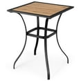 thumbnail image 1 of Patiojoy Table de Bar de Patio de 28 Pouces, Table de Bar Carrée en Acier pour l'Extérieur avec Structure en Acier Renforcée, 1 of 6