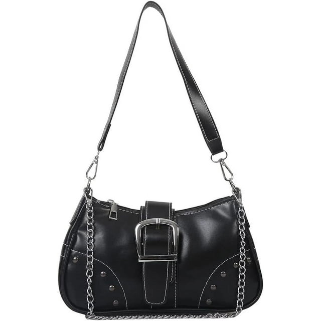 LHSHID Small Shoulder Bag Purse for Women Y2K Hobo Handbag Trendy Clutch Purse 90s Y2K Bags for Women