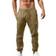 thumbnail image 1 of Pantalones deportivos holgados de hip hop para hombre - Algodón y lino, transpirables - Para todas las estaciones, cuatro bolsillos - Informales/playa/deporte - Tallas del Reino Unido/UE/EE. UU., l, 1 of 6