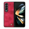 thumbnail image 3 of ELEHOLD for Samsung Galaxy Z Fold 4 5G 2022 Case, Skin Feeling Lightweight Durable PU Leather Anti-Slip Shockproof Slim Flip Case for Z Fold 4 7.6 inch, vRed, 3 of 8