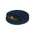 thumbnail image 4 of COVERS&ALL Christmas Wreath Storage Bag 12 Oz with Carrying Handle & Dual Zipper - 100% Water Resistant Durable Material Storage Bag - Holiday Xmas Tear Resistant Bag (24" Dia x 7" H, Blue), 4 of 7