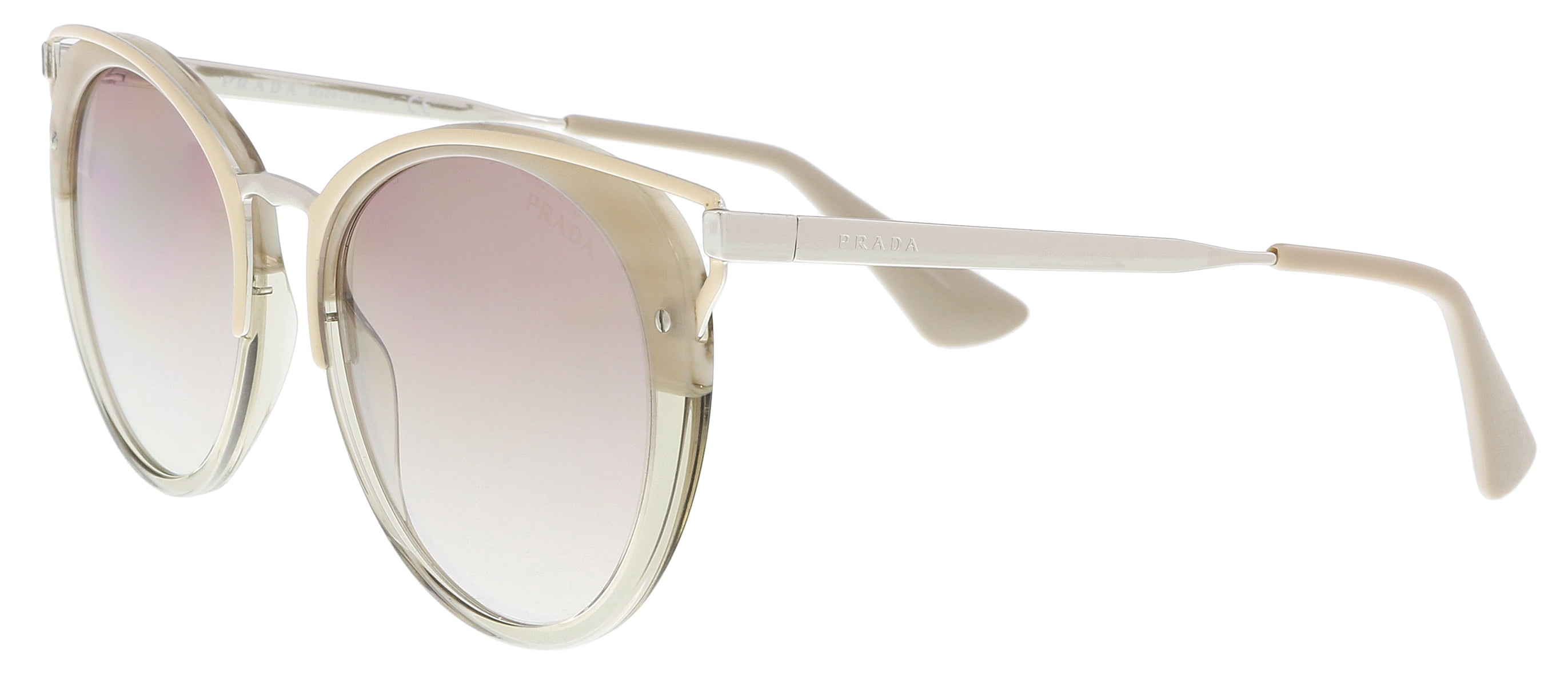 Prada PR 66TS LKA4O0 Striped Beige Cat eye Sunglasses Prada PR 66TS LKA4O0 Striped Beige Cat eye Sunglasses