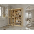 thumbnail image 3 of 100% Solid Wood 48.5" Pantry China Cabinet with Frosted Glass Doors and Adjustable Shelves, 3 of 6