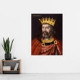 thumbnail image 2 of Portrait King Edward II England Painting Royal Historic Extra Large Art Print Wall Mural Poster Premium XL, 2 of 3