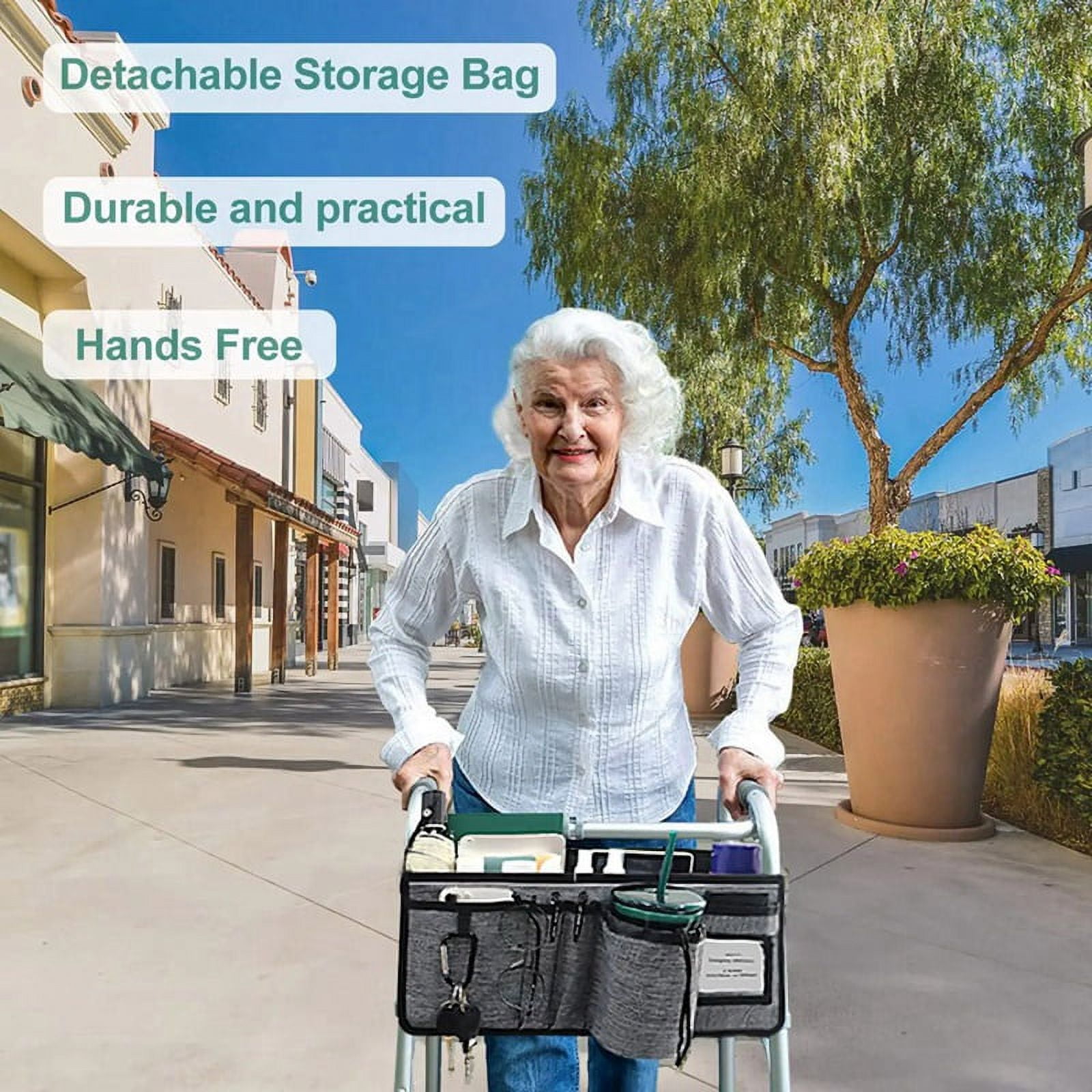 Basket for Walker Ravmix Walker Accessories Bag with Cup Holder Walker Basket for Folding C3260