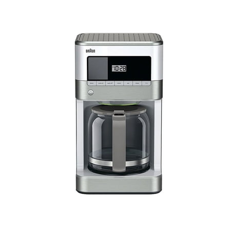 12-Cup Coffee Maker - Stainless Steel/White