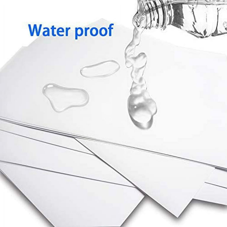 Printable Vinyl Decal Sticker Paper - 20 Premium Matte Waterproof Paper  Sheets for Inkjet Printer - Dries Quickly and Holds Ink Perfectly 