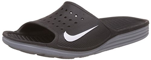 Fjord maskine gateway Nike Mens Solarsoft Slide Black/White Sandal 7 D - Medium - Walmart.com