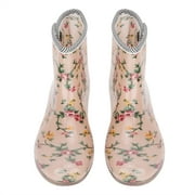 Peahefy Anti-slip Woman Rain Boots,Imperméable Anti-slip Printing Women Rain Boots Garden Shoes