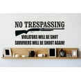 thumbnail image 1 of Living Room Art No Trespassing Symbol Diagram Sign Logo Image Bathroom 20 X40" -, 1 of 1