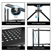 5 tier Storage Shelf, Foldable Shelf with Wheels,Storage Rack on Wheel, Foldable Shelf Unit, Foldable Storage Shelf Garage Shelves and Racks, Heavy Duty Metal Shelf, Kitchen Storage Shelf(2 PACK)