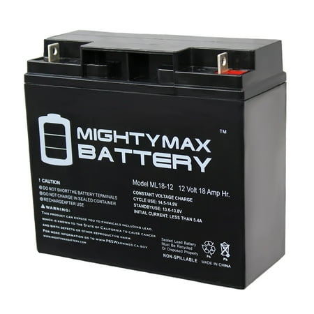 Plus Replacement Sla Battery - ML18-12 - 12V 18AH CB19-12 SLA AGM Rechargeable Deep Cycle Replacement Battery