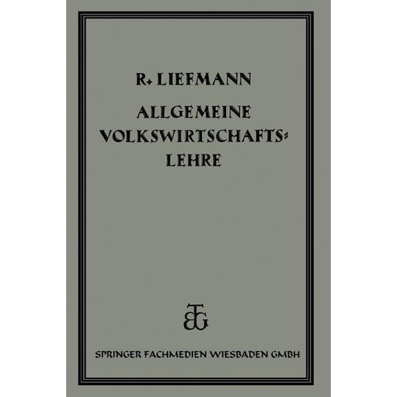 Allgemeine Volrswirtschaftslehre, (Paperback)