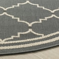 thumbnail image 3 of Safavieh Courtyard Amy Geometric Indoor/Outdoor Area Rug, Gray/Beige, 6'7" x 6'7" Round, 3 of 7
