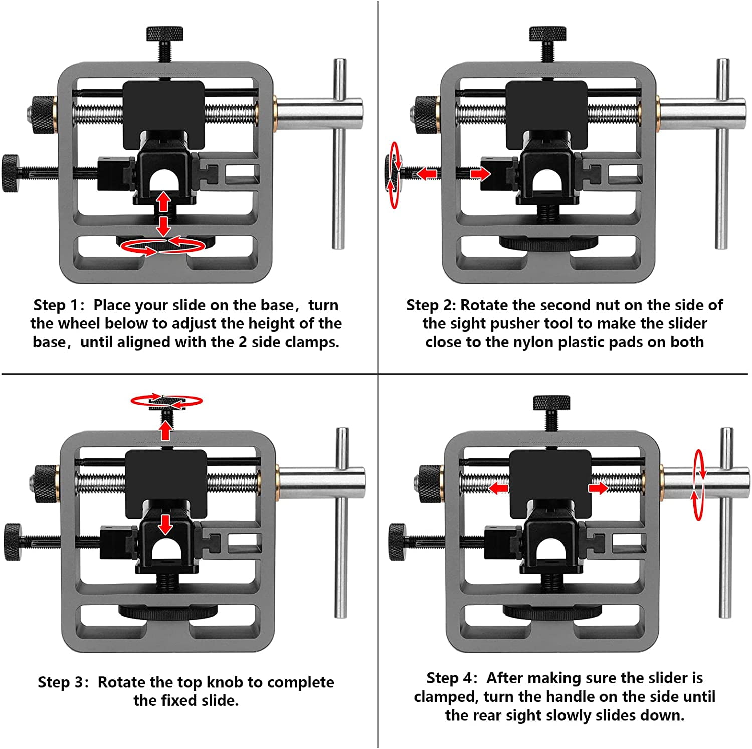 Sight Pusher Sight Pusher Tool, Heavy Duty Pistol Rear Sight Pusher,Adjustment Sight Pusher for Glock Semi-Auto Pistol Slides