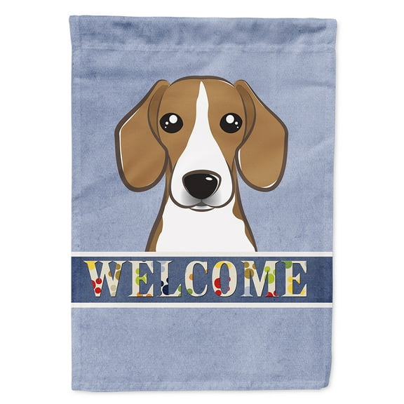 Beagle Welcome Flag Canvas House Size