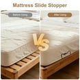 thumbnail image 4 of Uxcell 2 Pack Mattress Retainer Bar, 5.5x4.5x3.9 Inch Non-Slip Slide Stopper Metal Thicker Mattress Holder to Prevent Sliding with Screws and Tapes for Bedroom Bed Frame, Black, 4 of 6