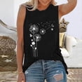 thumbnail image 2 of ALLLIST Black Womens Tops Under $10 Floral Crew Neck Sleeveless Tank Tops Tank Tops for Women 2024 XXL, 2 of 5