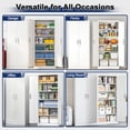 thumbnail image 3 of BESFUR Metal Cabinet with 5 Adjustable Shelves and Doors, Locking Storage Cabinet for Garage, Classroom and Office - White, 3 of 8