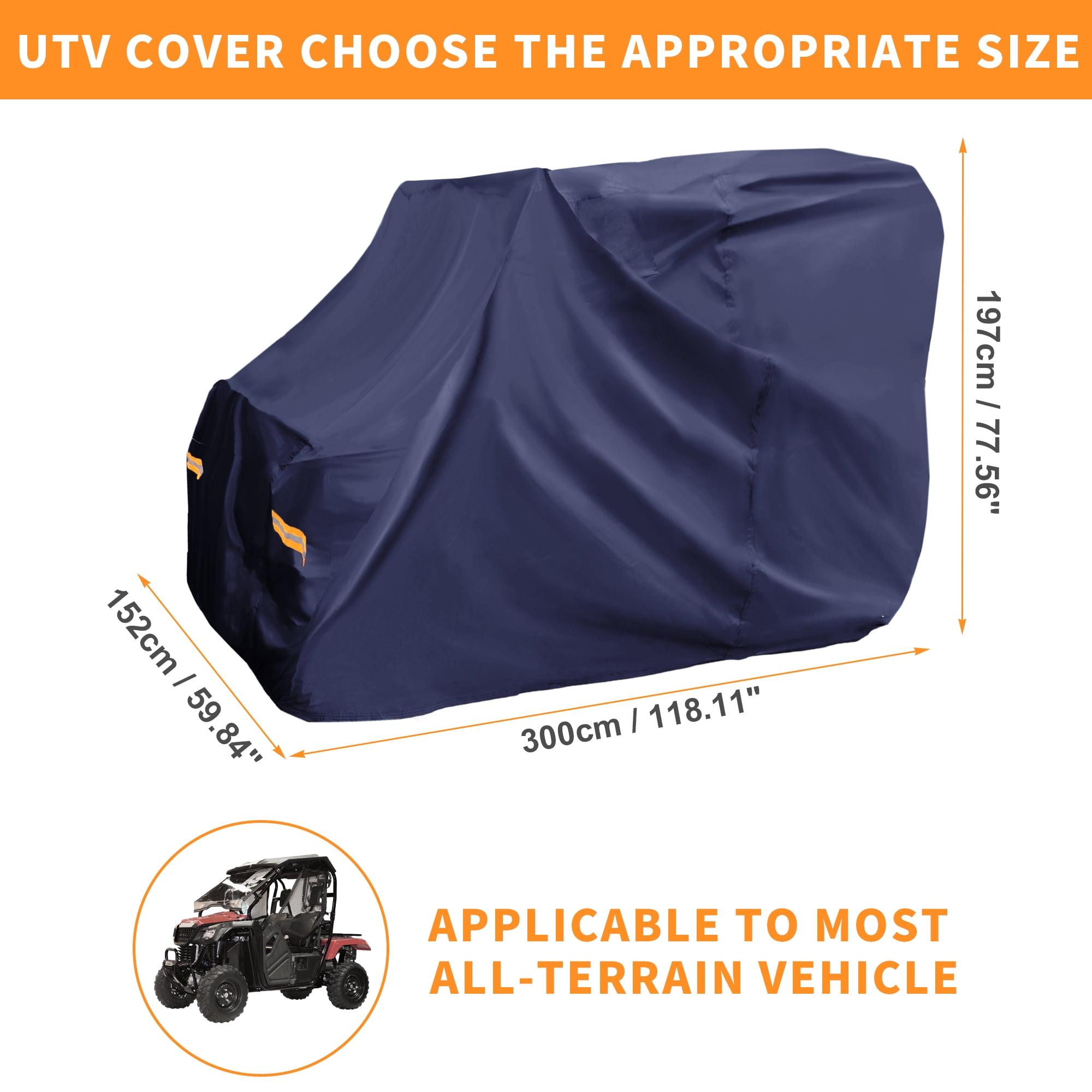 Unique Bargains Waterproof UTV Cover for Honda Pioneer 700 Navy Blue