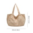 thumbnail image 3 of Bolso de mano de lona para mujer, bolso Hobo informal sólido, bolso de moda para axila, bolso de viaje, 3 of 8