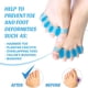 thumbnail image 5 of Separadores de dedos, separador de dedos Hallux Valgus, espaciador de dedos, silicona de gel suave, para mujeres y hombres, alivio instantáneo del dolor, espaciadores de dedos azul Rojo Verde, 5 of 5