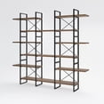 thumbnail image 3 of Davee Brown Walnut Color Large 6-Tiers Bookshelves, 3 of 3