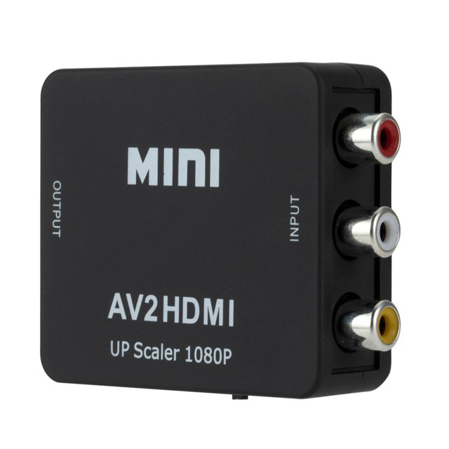 Adaptador escalador AV a HDMI Convertidor compuesto de video HD RCA a HDMI Mini AV2HDMI