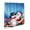 B, variant on Honmine Christmas Santa Snowman Xmas Shower Curtain for Bathroom, Polyester Shower Curtain Set Of Four Pieces Absorbent Mat, Santa Claus Winter Holiday Decoration