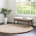 thumbnail image 2 of Unique Loom Everyday Shag Plush Area Rug 4' x 4' Round in Taupe, 2 of 4