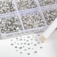thumbnail image 2 of Beadsland 7200pcs Flatback Clear Rhinestones for Crafts, 6 Sizes , SS3-SS10,Crystal, 2 of 4