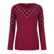 thumbnail image 1 of Gibobby Playera Térmica Ligera Tops de otoño-invierno Hollow Drill Top de mezcla de algodón de manga larga Tops de talla grande para mujer（Rojo， XL), 1 of 5