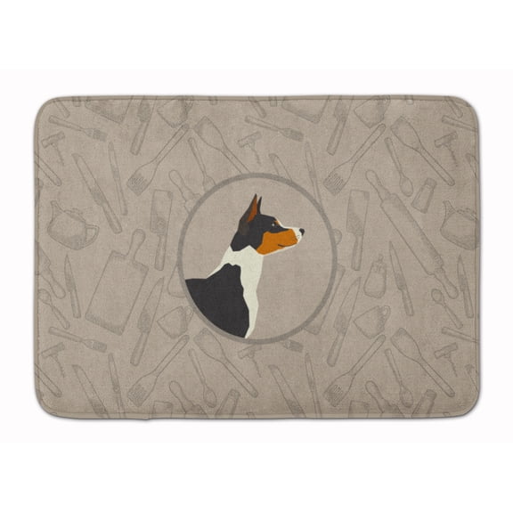 Basenji In the Kitchen Machine Washable Memory Foam Mat