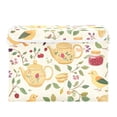 thumbnail image 7 of Yayeee Collapsible Cube Storage Bin with Lid Fabric Closet Decorative Basket with Handles, Birds Tea Time, 7 of 7
