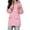 Pink, variant on PUMISAS Waterproof Rain Jacket For Women Casual Loose Long Sleeve Raincoat Hooded Outerwear Jacket With Pockets