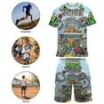 thumbnail image 5 of Plants Vs Zombies Boys Girls Short Sleeve Mesh T-Shirt And Shorts Outfit Set Summer Clothes Set for Kids, 5 of 8