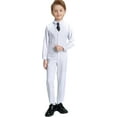 thumbnail image 2 of Boys Suit for Kids Toddler Boy 4-Piece Wedding Tuxedo Suits Vest and Pants Set, 2 of 13