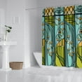 thumbnail image 4 of Ensemble de Rideau de Douche avec Doublure à Boutons-Pression, Boho Vintage Fleur Plante Floral (4) Rideaux de Douche Doublure de Douche Imperméable, Rideaux de Salle de Bain Décoratifs en Polyester, 72x72 Pouces, 4 of 4