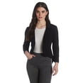 thumbnail image 3 of Hybrid & Company Womens Casual Work High Low Blazer Jacket JK45590X 1073T Black 2X, 3 of 7