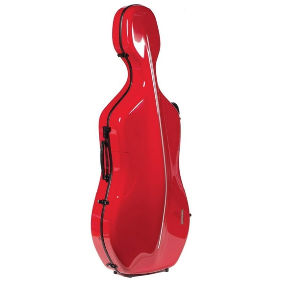 GEWA Air 3.9 4/4 Cello Case - Backpack Straps - Red with Black Interior