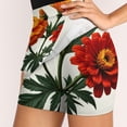 thumbnail image 4 of Vibrant Orange Flower Arrangement Beautiful Women's Shorts Non-Slip Single Pocket A-line Trouser Skirt Summer Shorts Casual Shorts for Women, 4 of 7