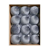 12 Pcs Velvet Christmas Ball Ornament 3.14 Inch Flocked Christmas Hanging Ball for Tree Shatterproof Plastic Velvet Balls Ornament for Xmas Tree Holiday Home Party Decoration