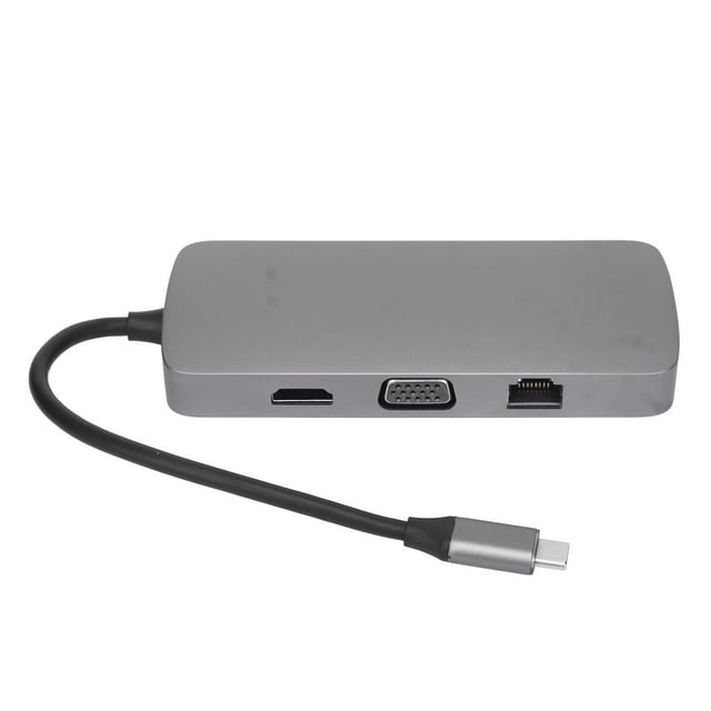 10 en 1 adaptador de concentrador USB C de alta velocidad multipuerto USB3.0 de estación de acoplamiento para sistema operativo Windows para Andriod