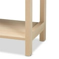 thumbnail image 6 of Pemberly Row Sebille Modern Wood 2-Drawer 1 Open Shelf Console Table with Rattan in Light Brown, 6 of 10
