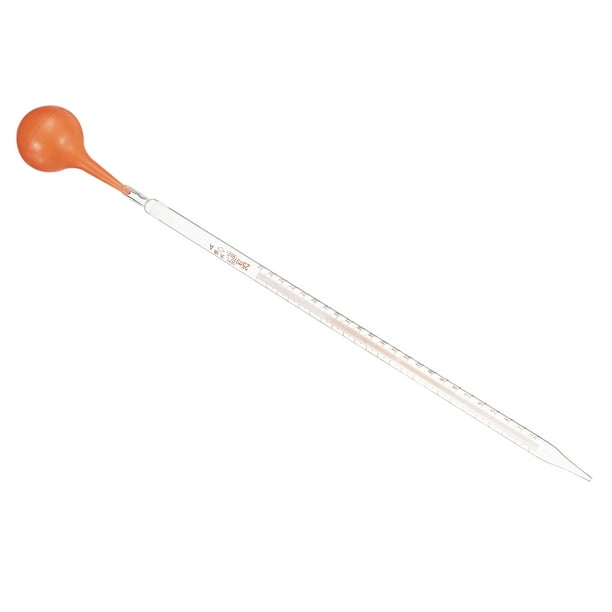 Kit de pipetas graduadas Uxcell, pipeta de vidrio borosilicato de 25 ml con bulbo de goma para laboratorio, transparente