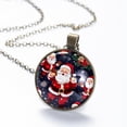 thumbnail image 6 of Christmas Santa Claus Necklace Personalized Custom Photo Round Pendant Adjustable Stainless Steel Necklaces with Gift Box for Men Women Mothers Valentine's Jewelry Gift, 6 of 6
