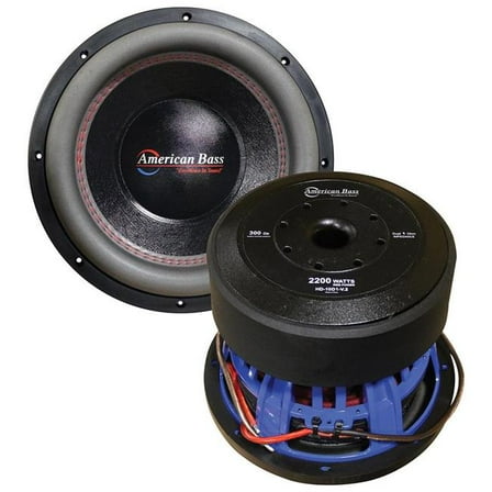 American Bass HD-10D1V3 10 in. 300 oz 4000W DVC 1 Ohm Car Audio Subwoofer