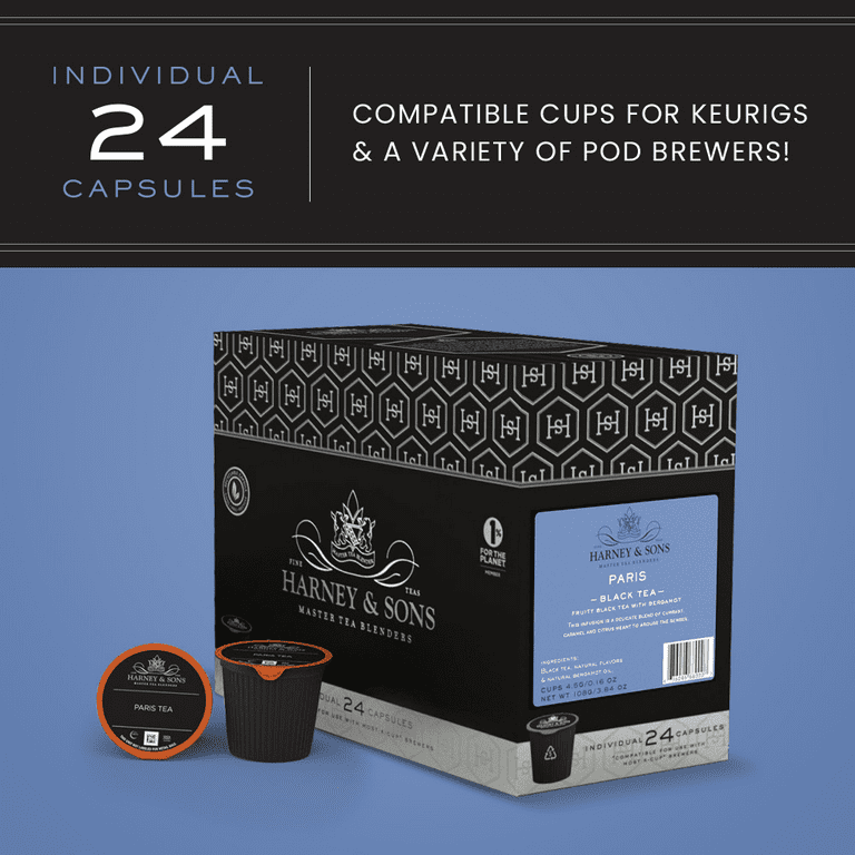 Harney and Sons Paris Black Tea, Keurig Compatible Single Serve