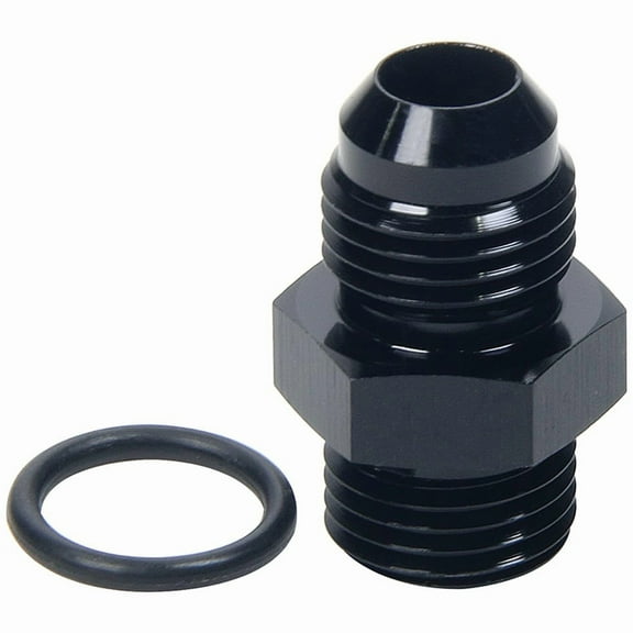 Allstar Performance ALL49842 Fitting - Adapter - Straight -8AN Male to -8AN Male O-Ring - Aluminum - Blk Anodized - Each