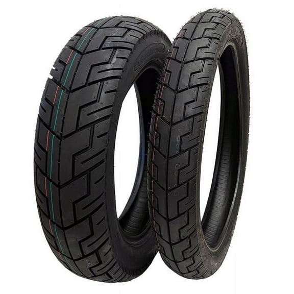 MMG Tire Set: Front 90/90-18   Rear 130/90-15 for Motorcycles